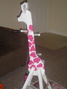 Hanging rack Giraffe for my Sis (christmas 06)